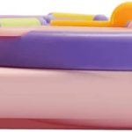 BoBaby Snail Snacker - Toddler Snack Container with 8 Sections and Lid | Food Grade Materials | Dishwasher Safe | Non-Skid Base | for Kids, Babies, Home & Travel | Educational (Pink)